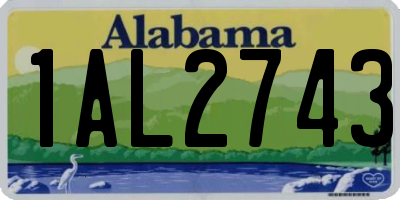 AL license plate 1AL2743
