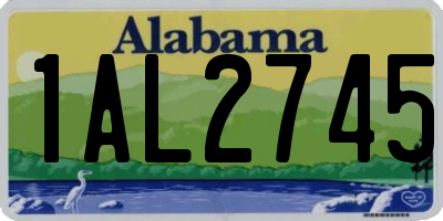 AL license plate 1AL2745