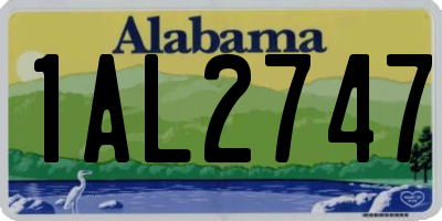 AL license plate 1AL2747