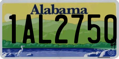 AL license plate 1AL2750