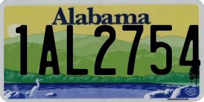 AL license plate 1AL2754