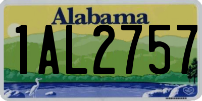 AL license plate 1AL2757