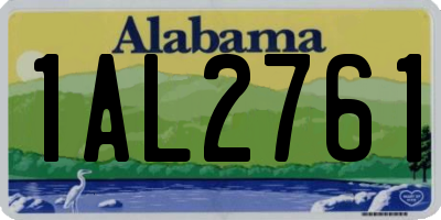 AL license plate 1AL2761