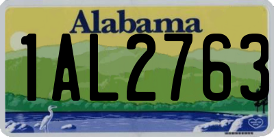 AL license plate 1AL2763