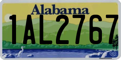AL license plate 1AL2767