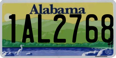AL license plate 1AL2768