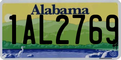 AL license plate 1AL2769