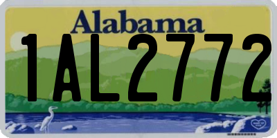 AL license plate 1AL2772