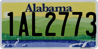 AL license plate 1AL2773