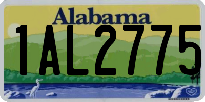 AL license plate 1AL2775