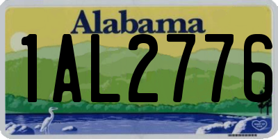 AL license plate 1AL2776