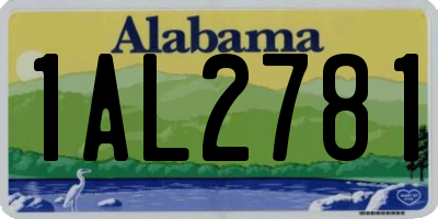 AL license plate 1AL2781