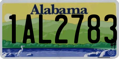 AL license plate 1AL2783