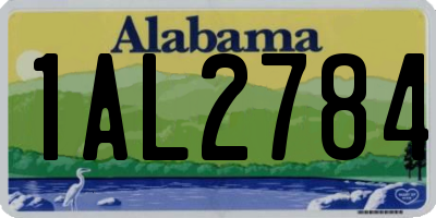 AL license plate 1AL2784