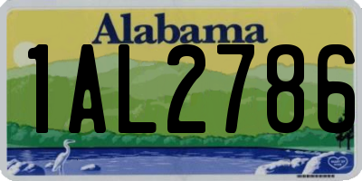 AL license plate 1AL2786
