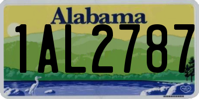 AL license plate 1AL2787