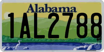 AL license plate 1AL2788