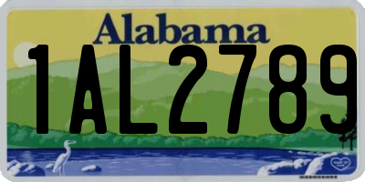 AL license plate 1AL2789