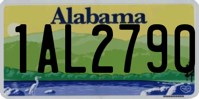 AL license plate 1AL2790