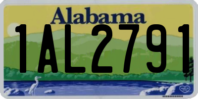 AL license plate 1AL2791