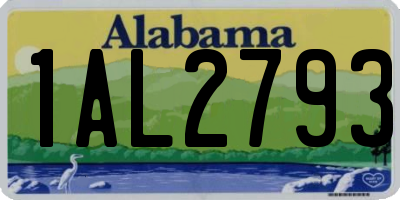AL license plate 1AL2793