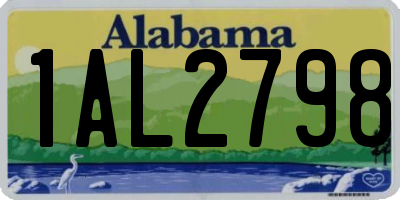 AL license plate 1AL2798