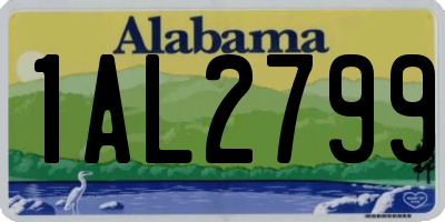 AL license plate 1AL2799