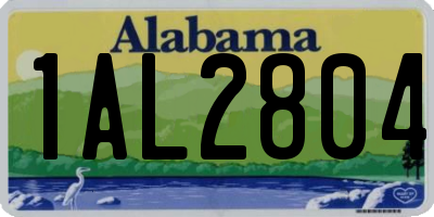 AL license plate 1AL2804