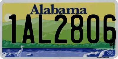 AL license plate 1AL2806