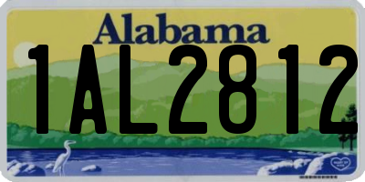 AL license plate 1AL2812