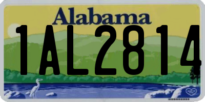 AL license plate 1AL2814