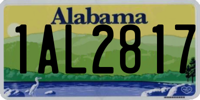 AL license plate 1AL2817