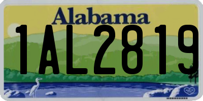 AL license plate 1AL2819