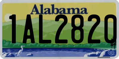 AL license plate 1AL2820