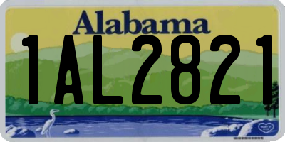 AL license plate 1AL2821