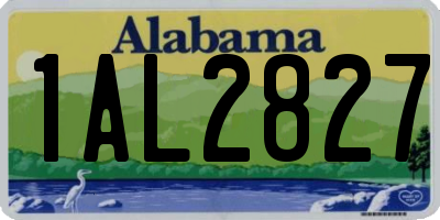 AL license plate 1AL2827