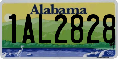 AL license plate 1AL2828