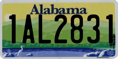 AL license plate 1AL2831