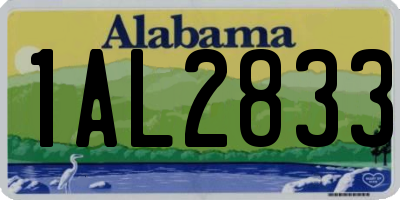 AL license plate 1AL2833