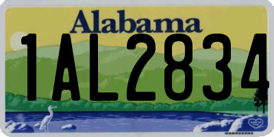 AL license plate 1AL2834