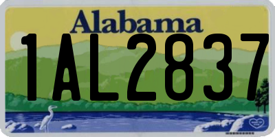 AL license plate 1AL2837