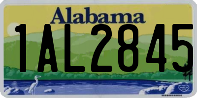 AL license plate 1AL2845