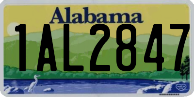AL license plate 1AL2847