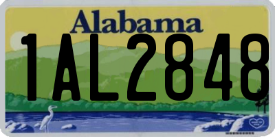 AL license plate 1AL2848