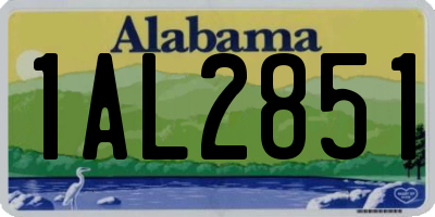AL license plate 1AL2851