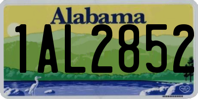 AL license plate 1AL2852