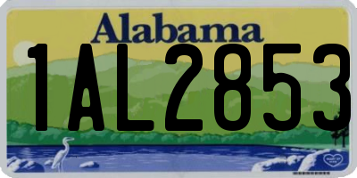 AL license plate 1AL2853
