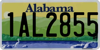 AL license plate 1AL2855