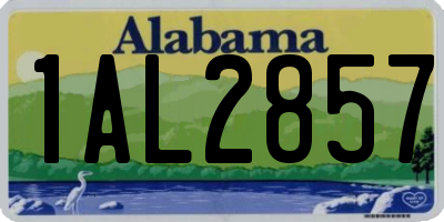 AL license plate 1AL2857