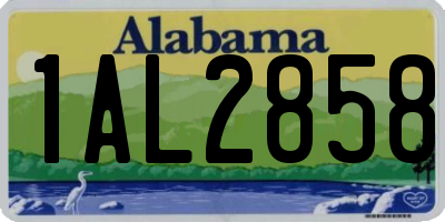 AL license plate 1AL2858